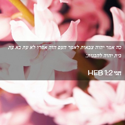 Picture 02 - חגי 1:2 HEB - כה אמר יהוה צבאות לאמר העם - Bible Verse Picture