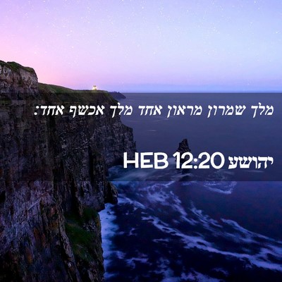 Picture 02 - יהושע 12:20 HEB - מלך שמרון מראון אחד מלך - Bible Verse Picture