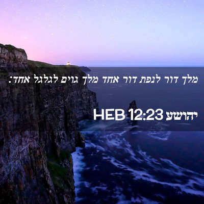 Picture 02 - יהושע 12:23 HEB - מלך דור לנפת דור אחד מלך - Bible Verse Picture