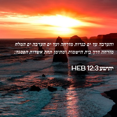 Picture 02 - יהושע 12:3 HEB - והערבה עד ים כנרות מזרחה - Bible Verse Picture