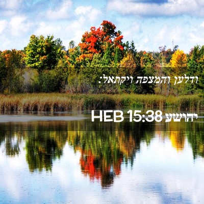 Picture 02 - יהושע 15:38 HEB - ודלען והמצפה - Bible Verse Picture