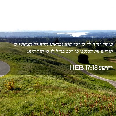 Picture 02 - יהושע 17:18 HEB - כי הר יהיה לך כי יער הוא - Bible Verse Picture