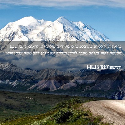 Picture 02 - יהושע 18:7 HEB - כי אין חלק ללוים בקרבכם כי - Bible Verse Picture