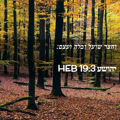 Picture 02 - יהושע 19:3 HEB - וחצר שועל ובלה - Bible Verse Picture