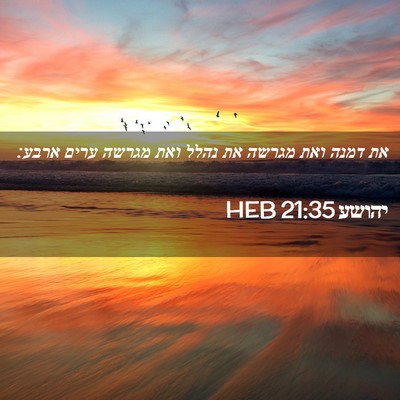 Picture 02 - יהושע 21:35 HEB - את דמנה ואת מגרשה את נהלל - Bible Verse Picture