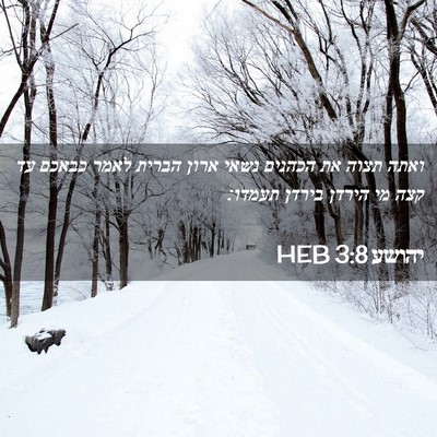 Picture 02 - יהושע 3:8 HEB - ואתה תצוה את הכהנים נשאי - Bible Verse Picture