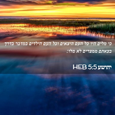 Picture 02 - יהושע 5:5 HEB - כי מלים היו כל העם היצאים - Bible Verse Picture