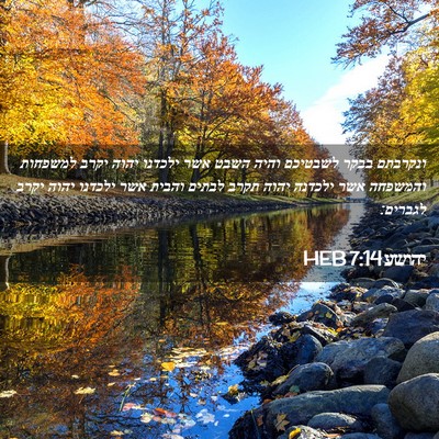 Picture 02 - יהושע 7:14 HEB - ונקרבתם בבקר לשבטיכם והיה - Bible Verse Picture
