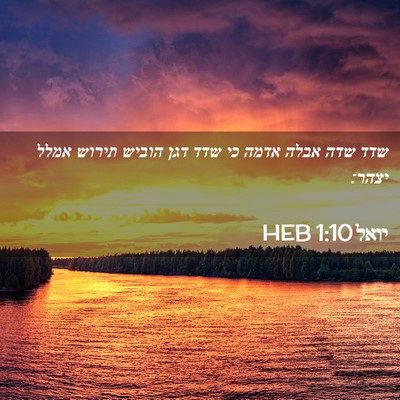 Picture 02 - יואל 1:10 HEB - שדד שדה אבלה אדמה כי שדד - Bible Verse Picture