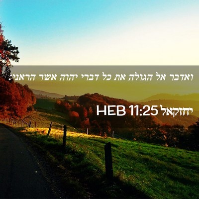 Picture 02 - יחזקאל 11:25 HEB - ואדבר אל הגולה את כל דברי - Bible Verse Picture