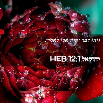 Picture 02 - יחזקאל 12:1 HEB - ויהי דבר יהוה אלי - Bible Verse Picture