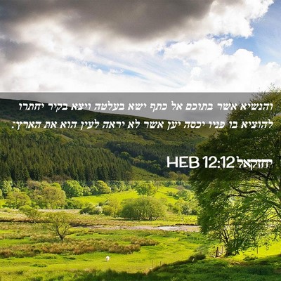 Picture 02 - יחזקאל 12:12 HEB - והנשיא אשר בתוכם אל כתף ישא - Bible Verse Picture