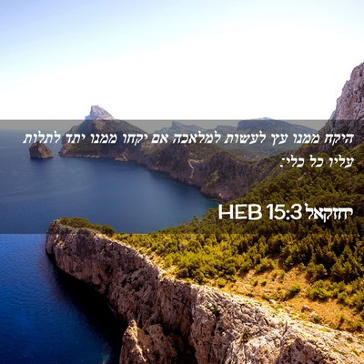 Picture 02 - יחזקאל 15:3 HEB - היקח ממנו עץ לעשות למלאכה - Bible Verse Picture