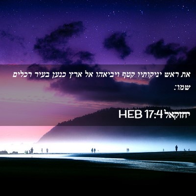 Picture 02 - יחזקאל 17:4 HEB - את ראש יניקותיו קטף - Bible Verse Picture