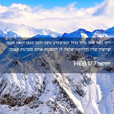 Picture 02 - יחזקאל 17:7 HEB - ויהי נשר אחד גדול גדול - Bible Verse Picture