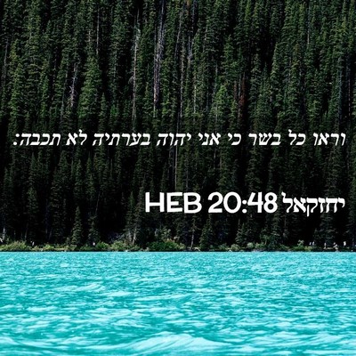Picture 02 - יחזקאל 20:48 HEB - וראו כל בשר כי אני יהוה - Bible Verse Picture