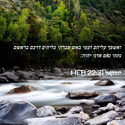 Picture 02 - יחזקאל 22:31 HEB - ואשפך עליהם זעמי באש עברתי - Bible Verse Picture
