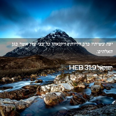 Picture 02 - יחזקאל 31:9 HEB - יפה עשיתיו ברב דליותיו - Bible Verse Picture