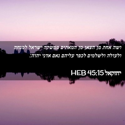 Picture 02 - יחזקאל 45:15 HEB - ושה אחת מן הצאן מן המאתים - Bible Verse Picture