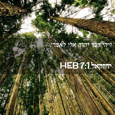 Picture 02 - יחזקאל 7:1 HEB - ויהי דבר יהוה אלי - Bible Verse Picture
