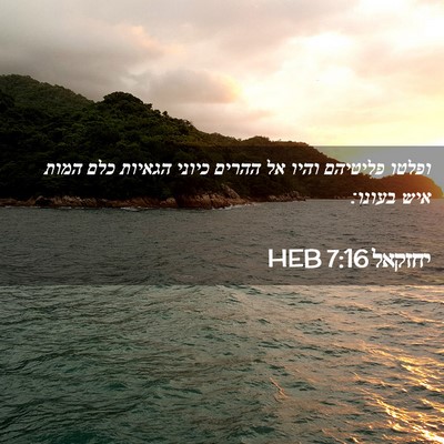 Picture 02 - יחזקאל 7:16 HEB - ופלטו פליטיהם והיו אל - Bible Verse Picture