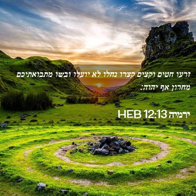 Picture 02 - ירמיה 12:13 HEB - זרעו חטים וקצים קצרו נחלו - Bible Verse Picture