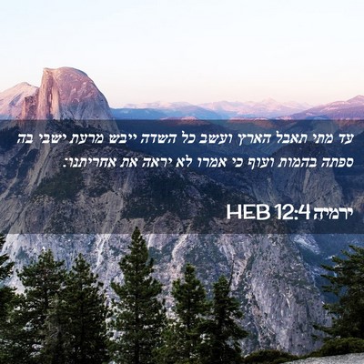Picture 02 - ירמיה 12:4 HEB - עד מתי תאבל הארץ ועשב כל - Bible Verse Picture
