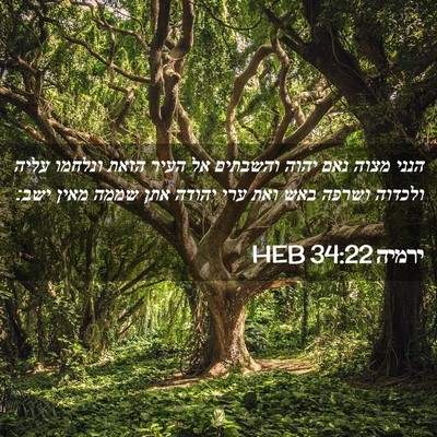 Picture 02 - ירמיה 34:22 HEB - הנני מצוה נאם יהוה והשבתים - Bible Verse Picture
