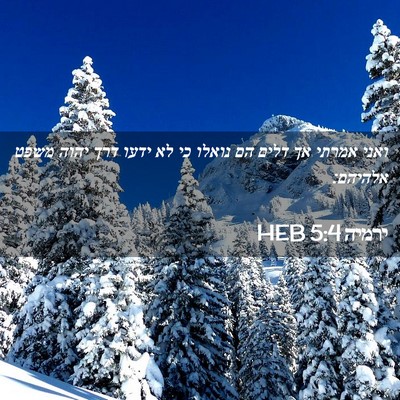 Picture 02 - ירמיה 5:4 HEB - ואני אמרתי אך דלים הם נואלו - Bible Verse Picture