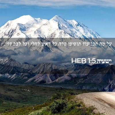 Picture 02 - ישעיה 1:5 HEB - על מה תכו עוד תוסיפו סרה כל - Bible Verse Picture