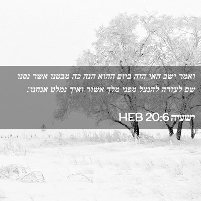 Picture 02 - ישעיה 20:6 HEB - ואמר ישב האי הזה ביום ההוא - Bible Verse Picture