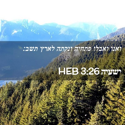 Picture 02 - ישעיה 3:26 HEB - ואנו ואבלו פתחיה ונקתה - Bible Verse Picture
