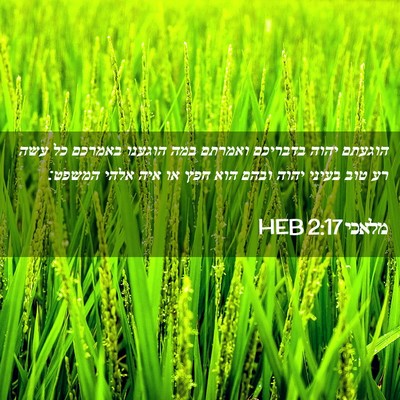 Picture 02 - מלאכי 2:17 HEB - הוגעתם יהוה בדבריכם ואמרתם - Bible Verse Picture