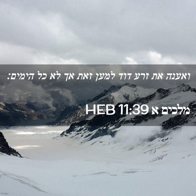 Picture 02 - מלכים א 11:39 HEB - ואענה את זרע דוד למען זאת - Bible Verse Picture