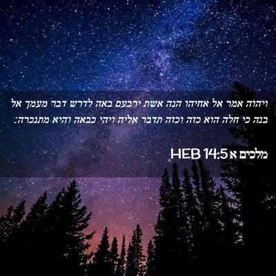 Picture 02 - מלכים א 14:5 HEB - ויהוה אמר אל אחיהו הנה אשת - Bible Verse Picture