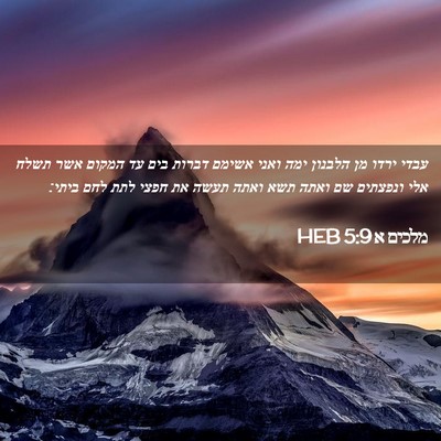 Picture 02 - מלכים א 5:9 HEB - עבדי ירדו מן הלבנון ימה - Bible Verse Picture