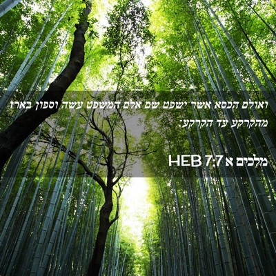 Picture 02 - מלכים א 7:7 HEB - ואולם הכסא אשר ישפט שם אלם - Bible Verse Picture