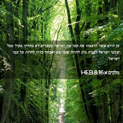 Picture 02 - מלכים א 8:16 HEB - מן היום אשר הוצאתי את עמי - Bible Verse Picture