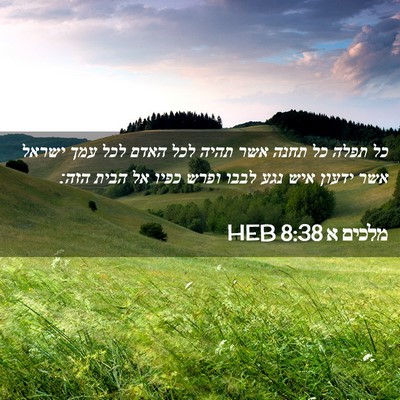 Picture 02 - מלכים א 8:38 HEB - כל תפלה כל תחנה אשר תהיה - Bible Verse Picture