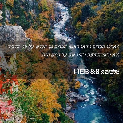 Picture 02 - מלכים א 8:8 HEB - ויארכו הבדים ויראו ראשי - Bible Verse Picture
