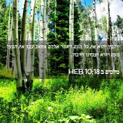 Picture 02 - מלכים ב 10:18 HEB - ויקבץ יהוא את כל העם ויאמר - Bible Verse Picture