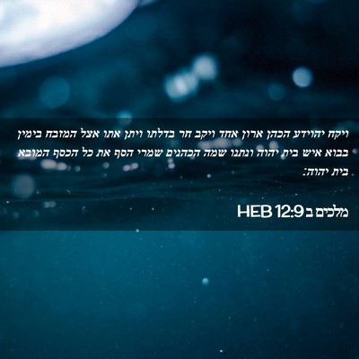 Picture 02 - מלכים ב 12:9 HEB - ויקח יהוידע הכהן ארון אחד - Bible Verse Picture