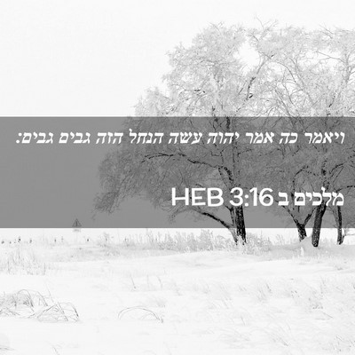 Picture 02 - מלכים ב 3:16 HEB - ויאמר כה אמר יהוה עשה הנחל - Bible Verse Picture