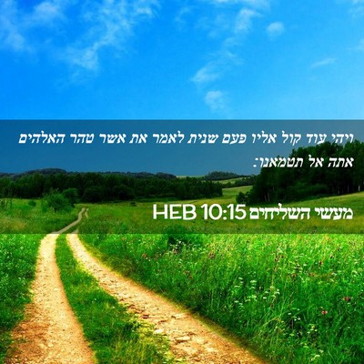 Picture 02 - מעשי השליחים 10:15 HEB - ויהי עוד קול אליו פעם שנית - Bible Verse Picture
