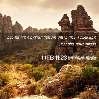 Picture 02 - מעשי השליחים 11:23 HEB - ויבא שמה וישמח כראתו את חסד - Bible Verse Picture