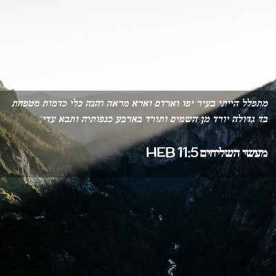 Picture 02 - מעשי השליחים 11:5 HEB - מתפלל הייתי בעיר יפו וארדם - Bible Verse Picture