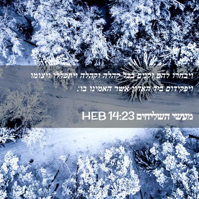Picture 02 - מעשי השליחים 14:23 HEB - ויבחרו להם זקנים בכל קהלה - Bible Verse Picture