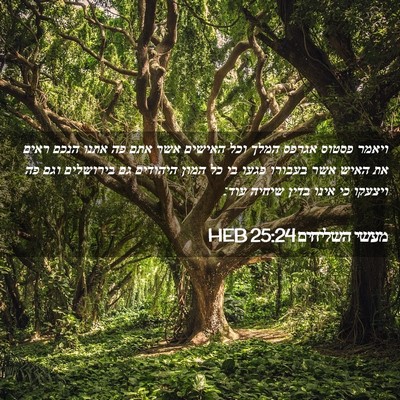 Picture 02 - מעשי השליחים 25:24 HEB - ויאמר פסטוס אגרפס המלך וכל - Bible Verse Picture