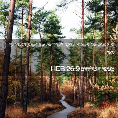 Picture 02 - מעשי השליחים 26:9 HEB - הן לפנים אני חשבתי צדקה - Bible Verse Picture