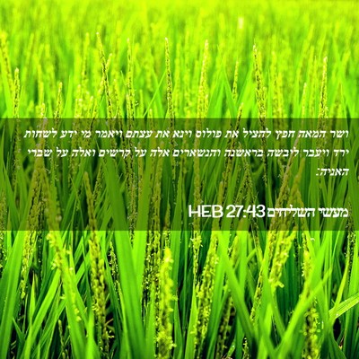 Picture 02 - מעשי השליחים 27:43 HEB - ושר המאה חפץ להציל את פולוס - Bible Verse Picture